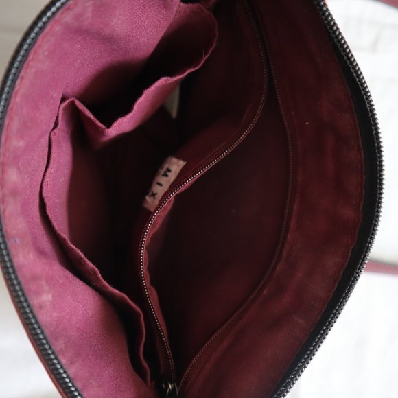 Mix No. 6 Crossbody Bag Chevron Chain Burgundy - Picture 6 of 10